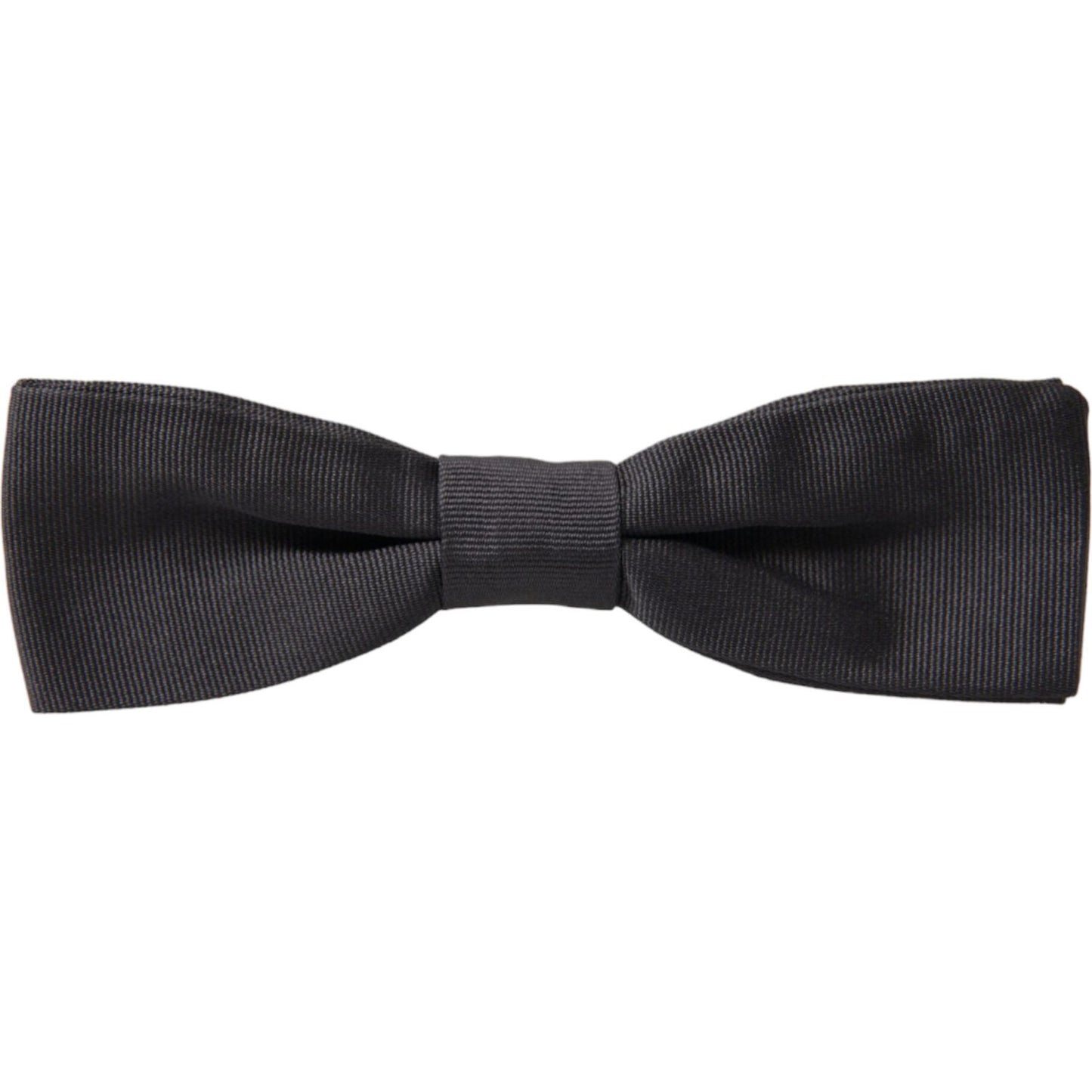 Dolce & Gabbana Elegant Silk Dark Gray Bow Tie Dolce & Gabbana Dark Slate Gray