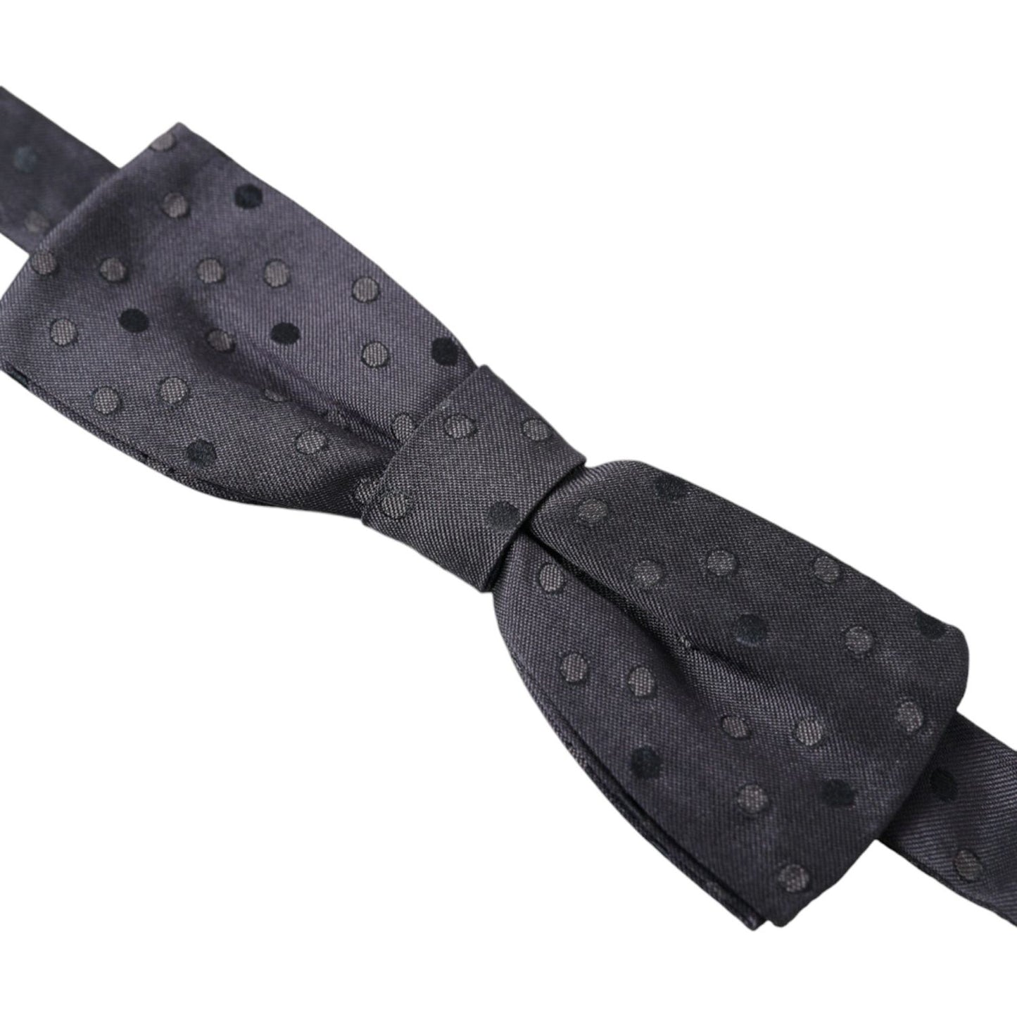 Dolce & Gabbana Elegant Polka Dot Silk Bow Tie Dolce & Gabbana Dark Slate Gray