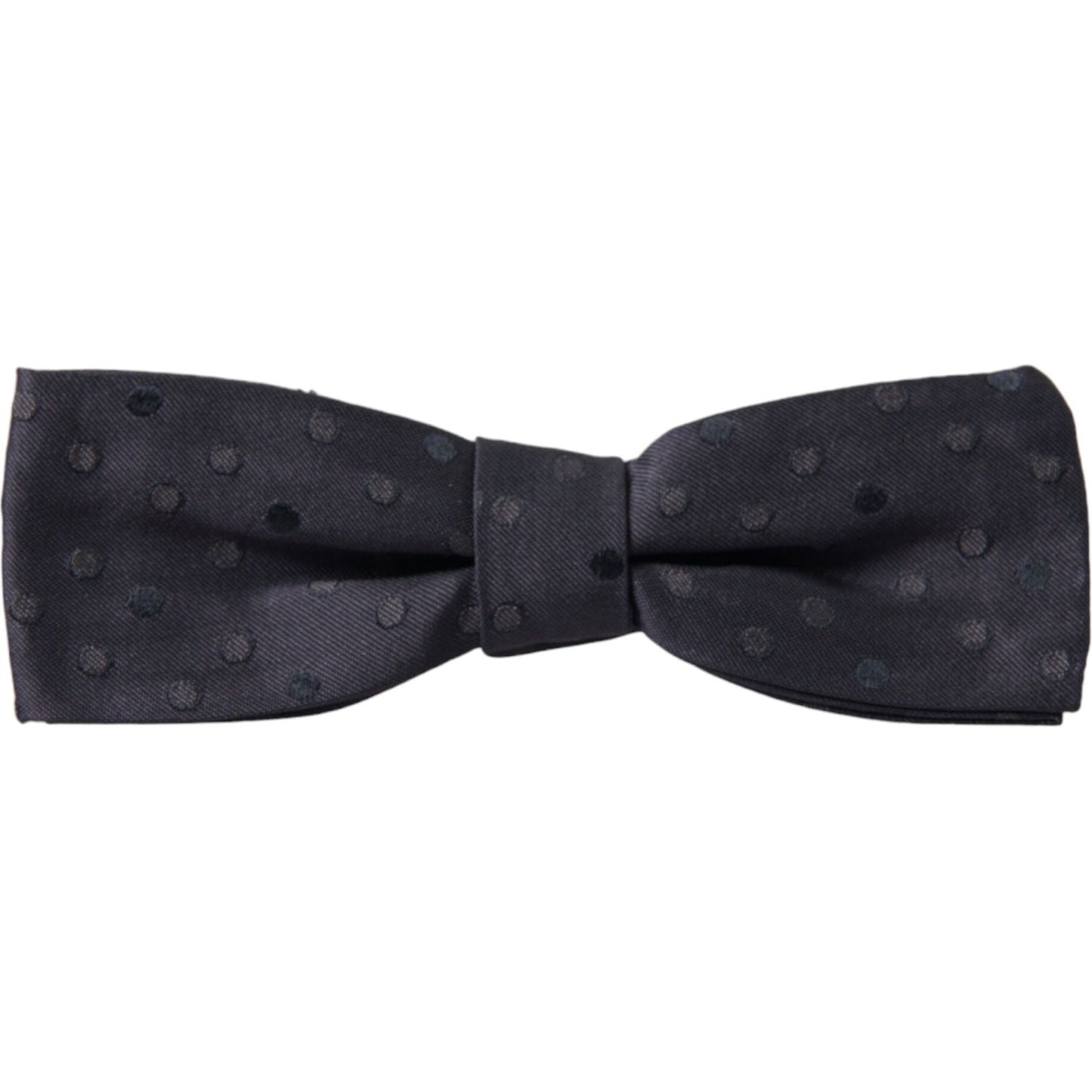 Dolce & Gabbana Elegant Polka Dot Silk Bow Tie Dolce & Gabbana Dark Slate Gray