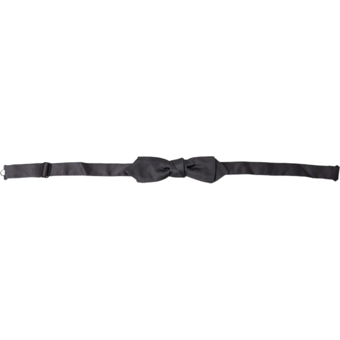 Dolce & Gabbana Elegant Anthracite Silk Bow Tie Dolce & Gabbana Dark Slate Gray
