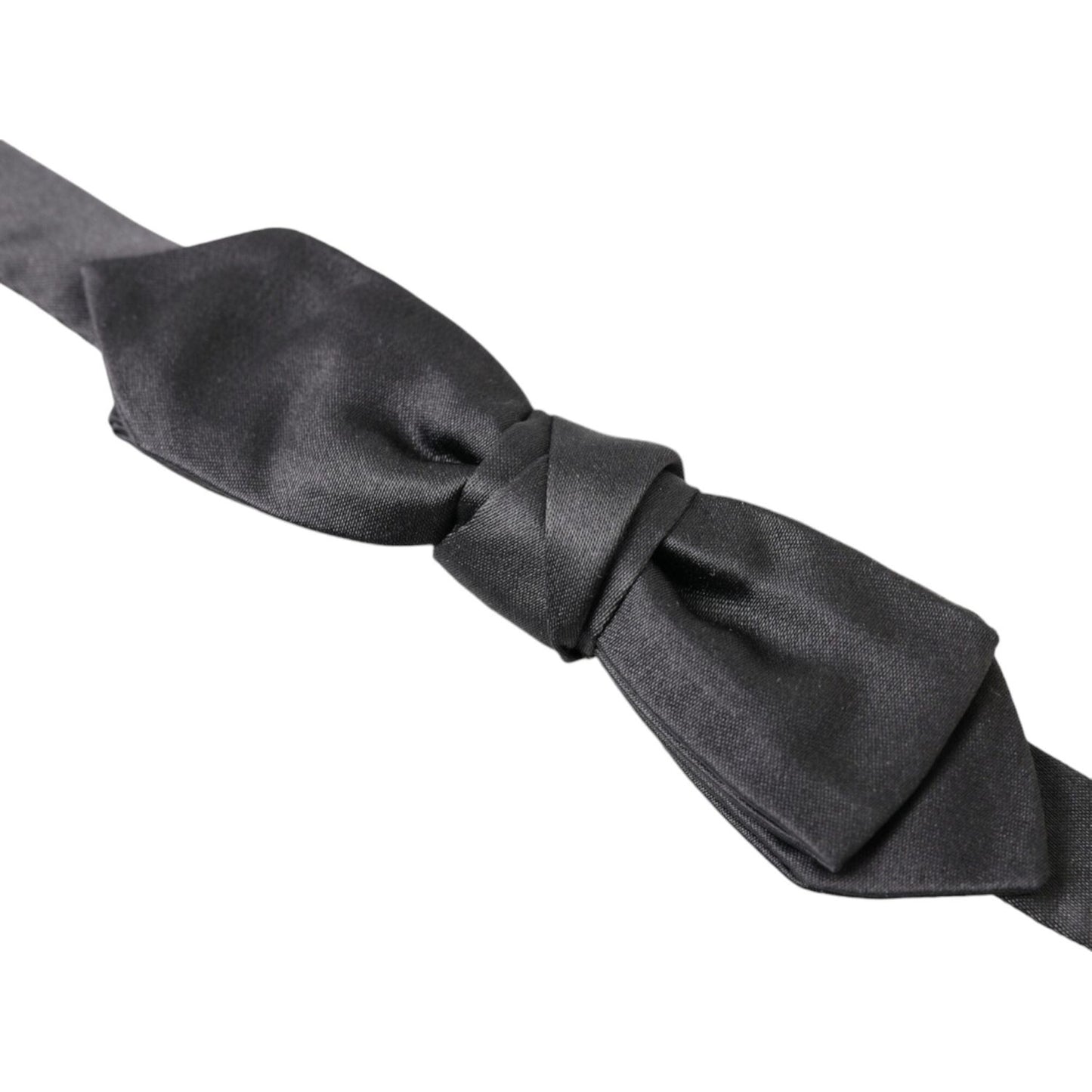 Dolce & Gabbana Elegant Anthracite Silk Bow Tie Dolce & Gabbana Dark Slate Gray