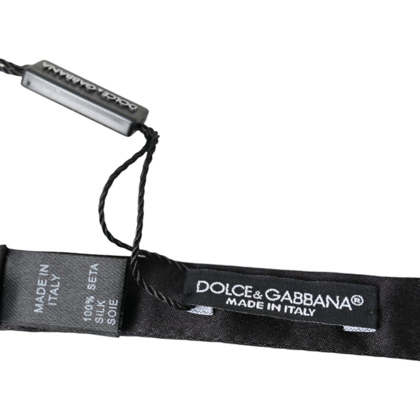 Dolce & Gabbana Elegant Silk Black Bow Tie for Gentleman Dolce & Gabbana Dark Slate Gray