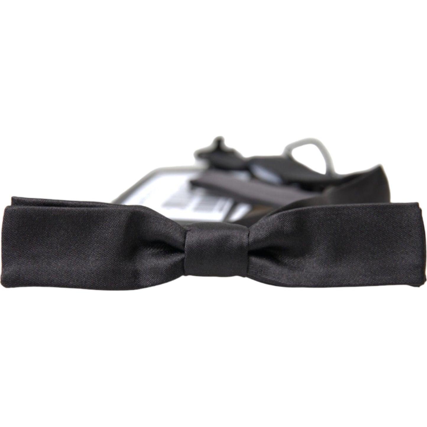 Dolce & Gabbana Elegant Dark Grey Silk Bow Tie Dolce & Gabbana Dark Slate Gray