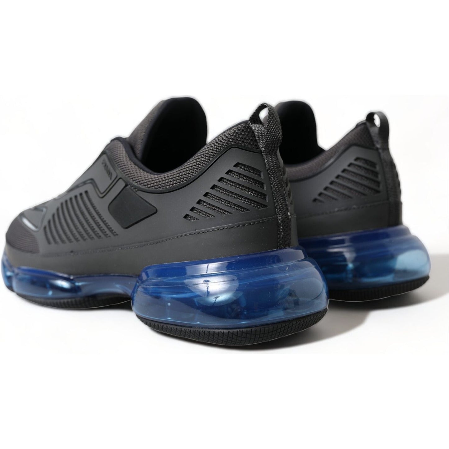 Prada Elegant Men's Black Mesh Sneakers Prada Dark Slate Gray