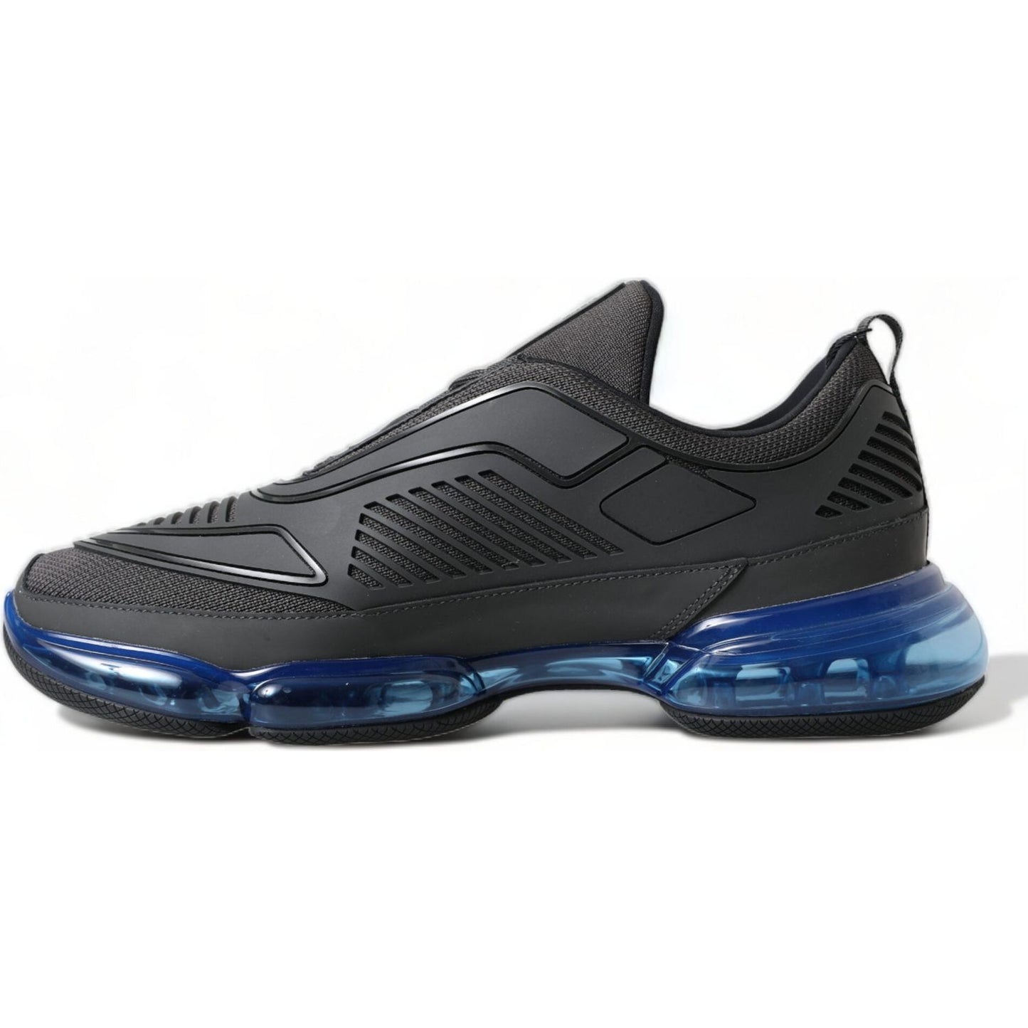 Prada Elegant Men's Black Mesh Sneakers Prada Dark Slate Gray