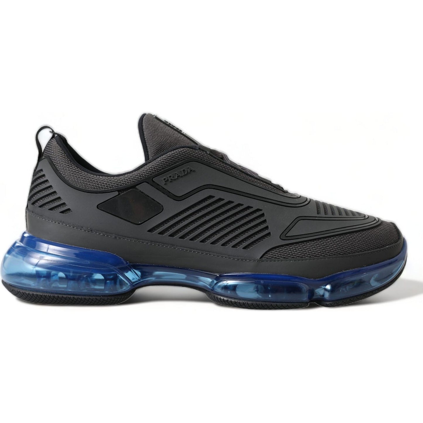 Prada Elegant Men's Black Mesh Sneakers Prada Dark Slate Gray