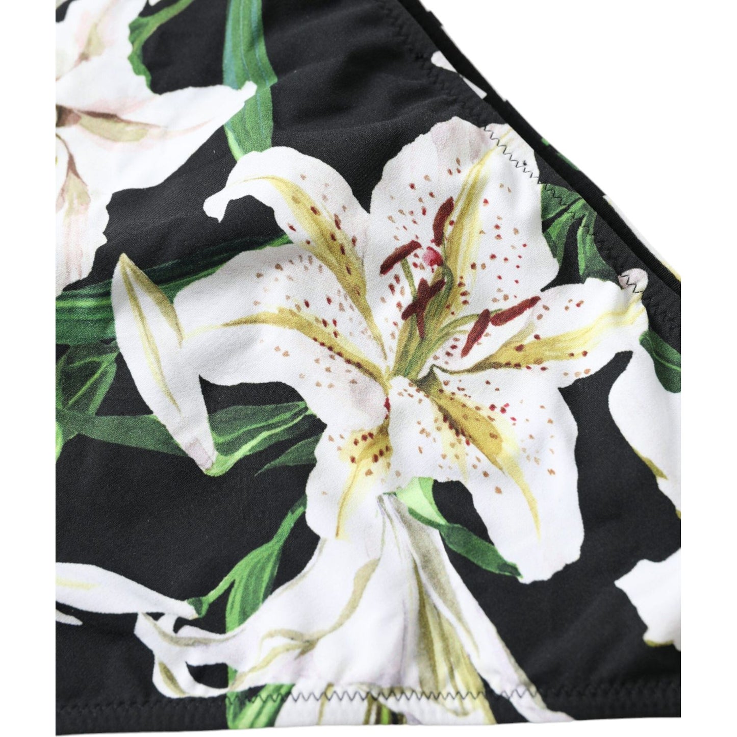 Dolce & Gabbana Elegant Floral Print Bikini Bottoms - Swim In Style Dolce & Gabbana Light Gray