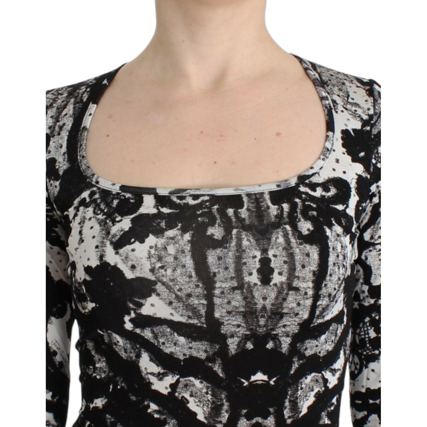 Cavalli Elegant Printed Jersey Sheath Dress Cavalli Tan
