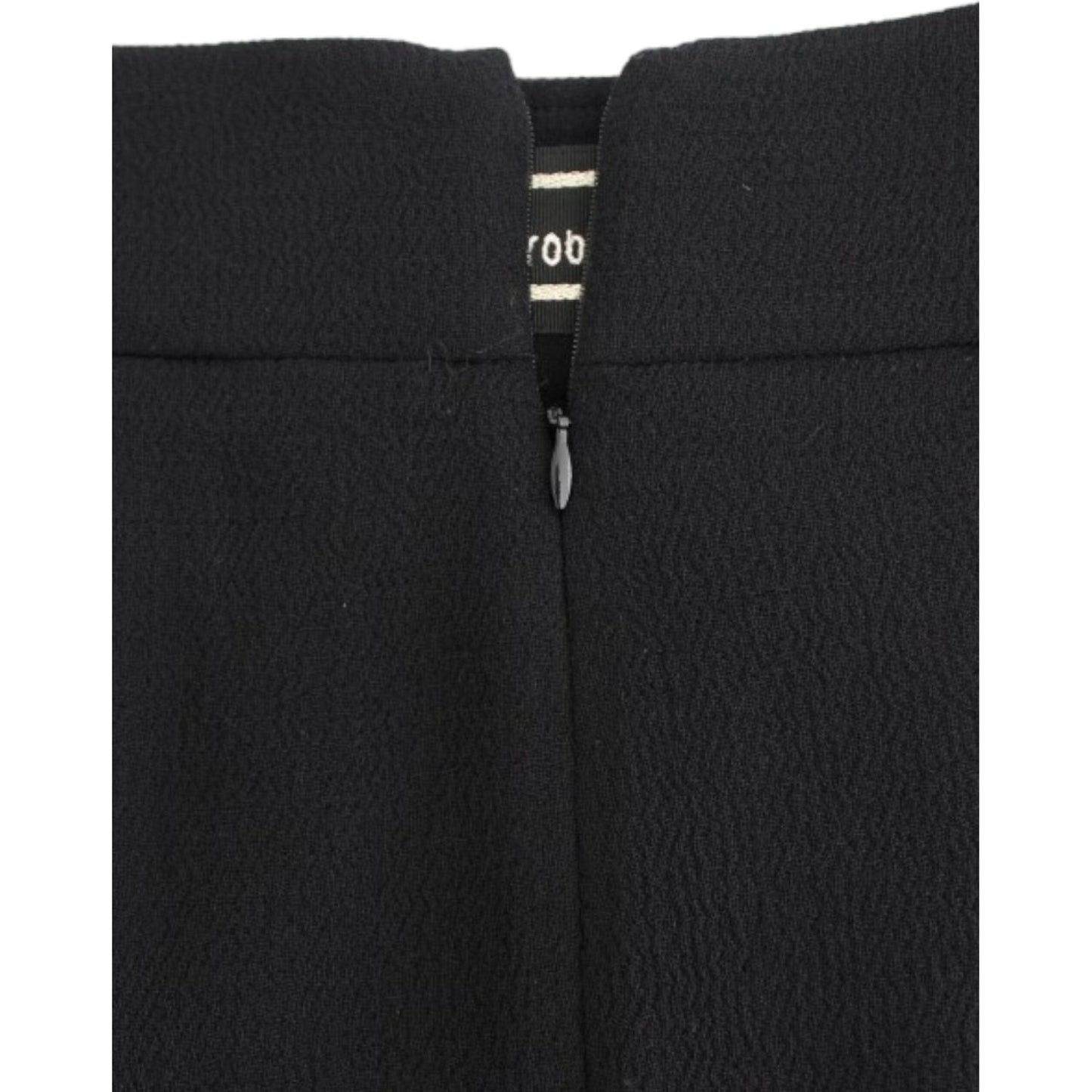 Cavalli Elegant Black Wool Pencil Skirt Cavalli Black