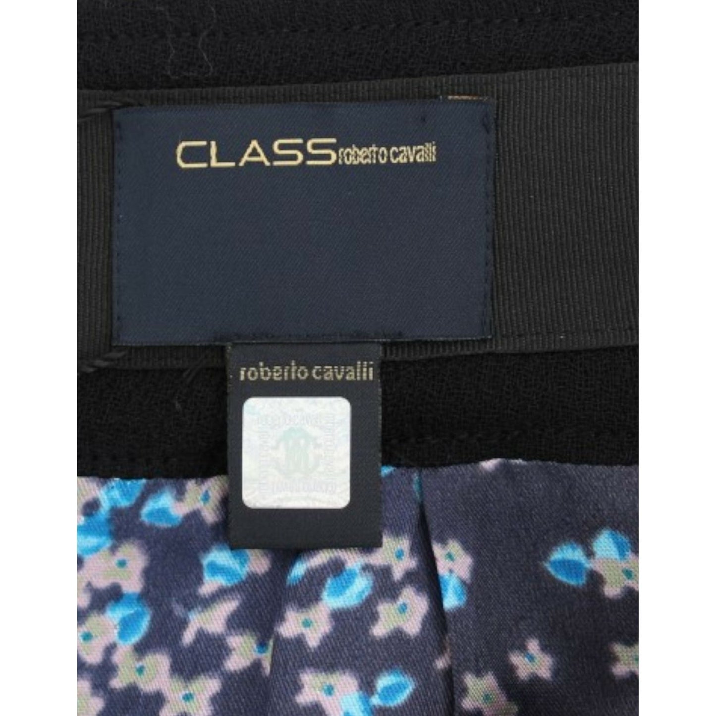 Cavalli Elegant Black Wool Pencil Skirt Cavalli Dark Slate Gray