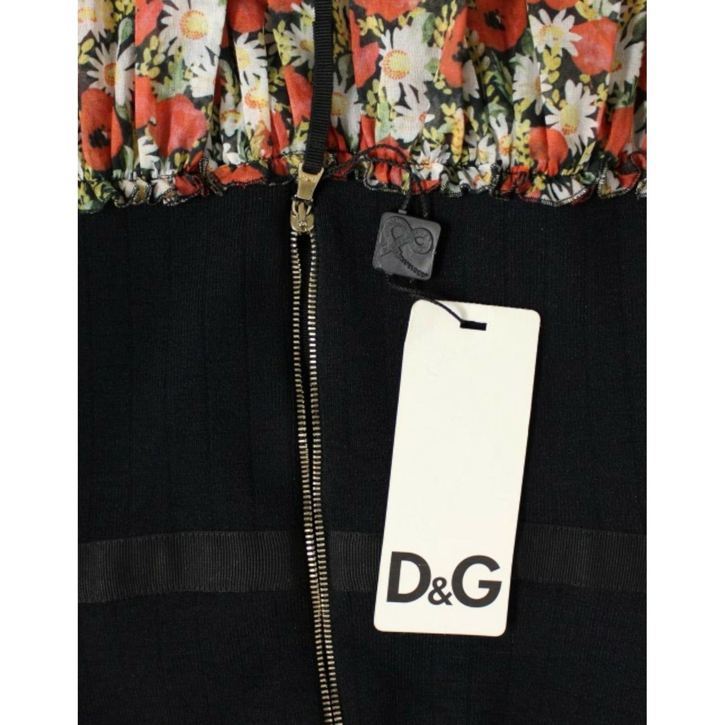 Dolce & Gabbana Elegant Floral Halterneck Bubble Dress Dolce & Gabbana Tan