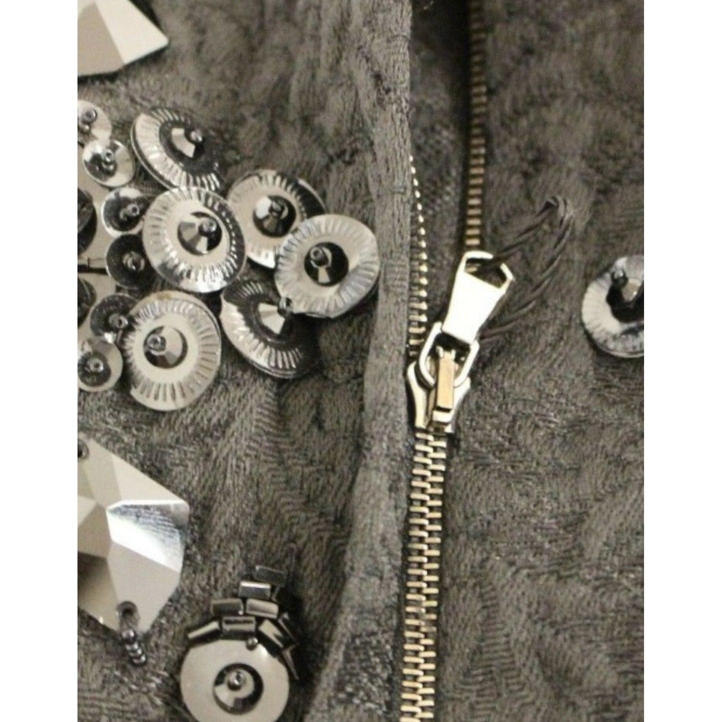 Dolce & Gabbana Elegant Sequined Floral Mini Shift Dress Dolce & Gabbana Dim Gray