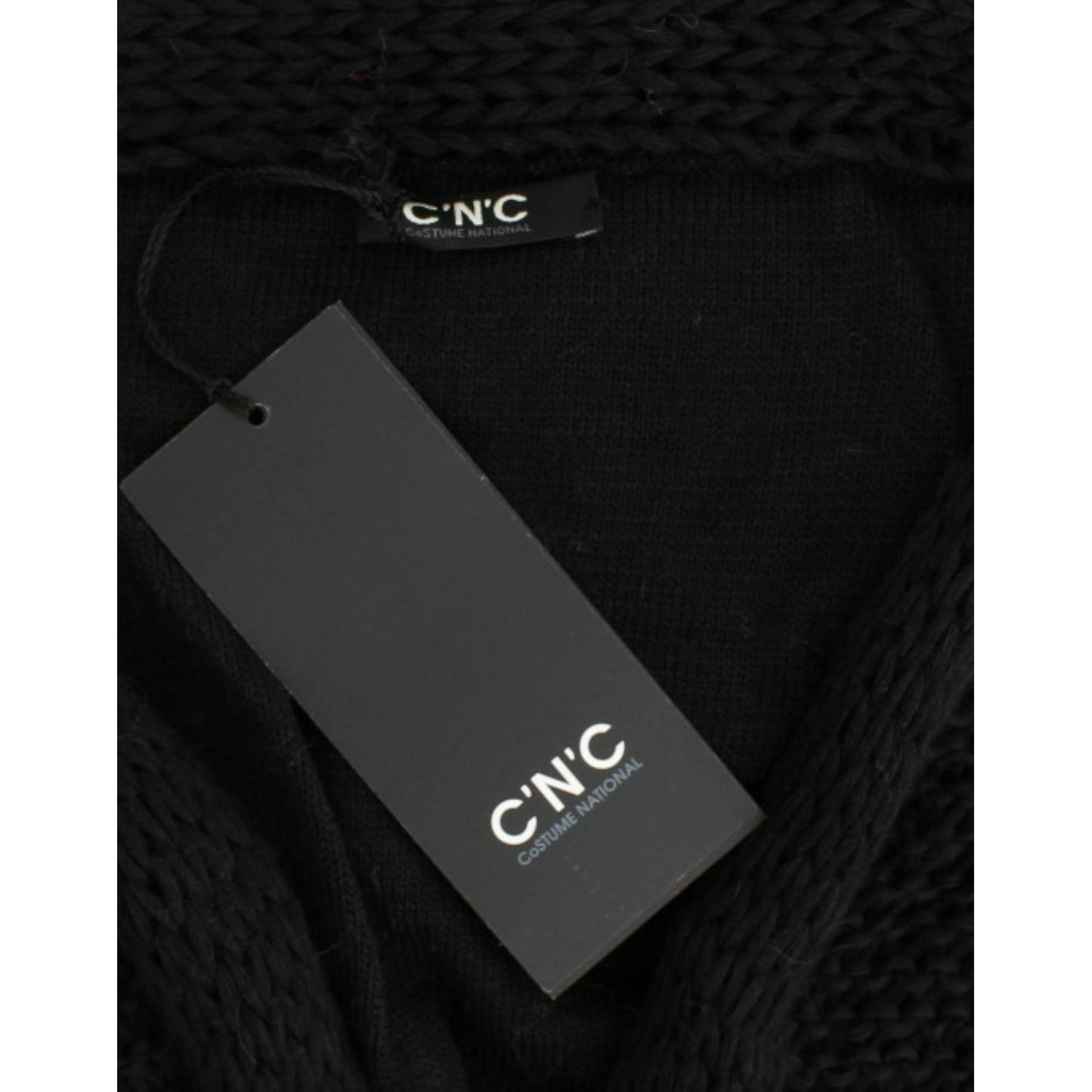 Costume National Chic Sleeveless Knitted Vest Cardigan Costume National Black