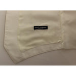 Dolce & Gabbana Elegant White Cotton Silk Dress Vest Dolce & Gabbana Rosy Brown