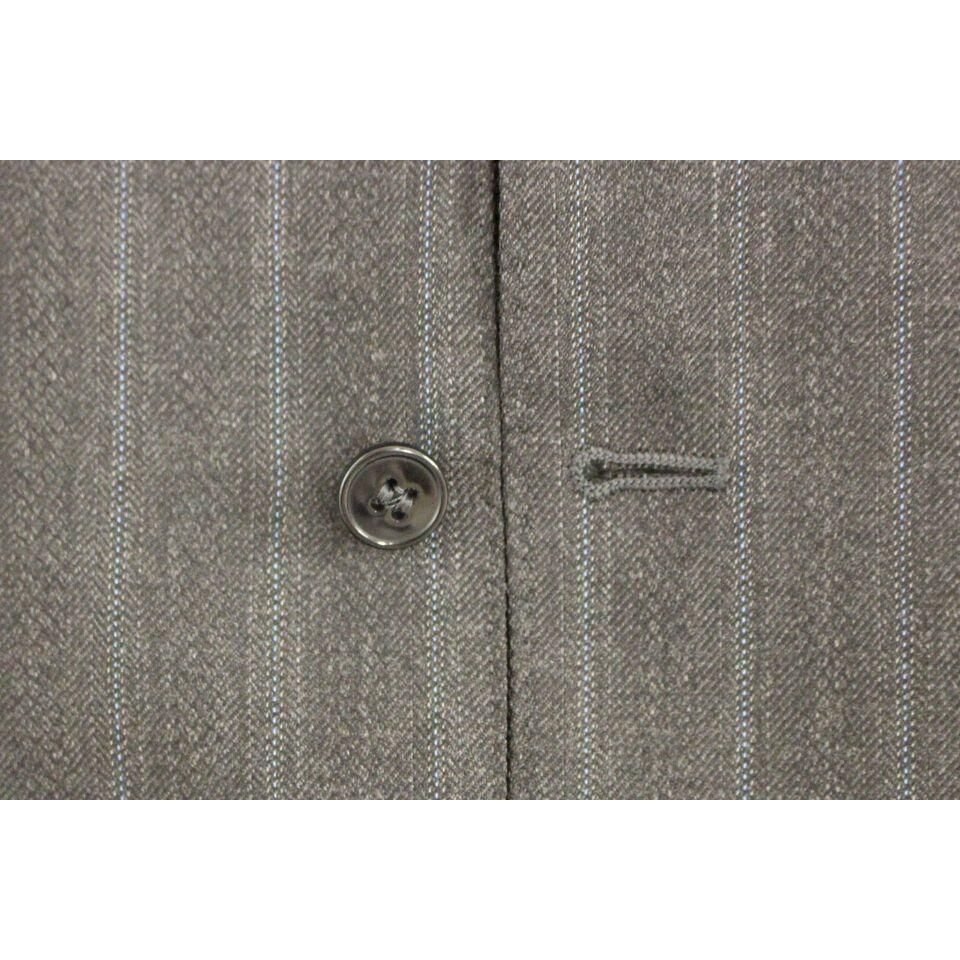 Dolce & Gabbana Elegant Striped Gray Dress Vest Dolce & Gabbana Dim Gray