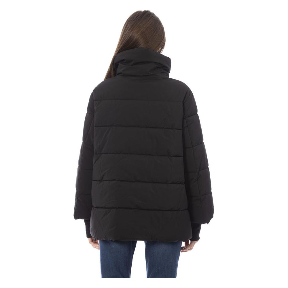 Baldinini Trend Black Polyamide Women Jacket Baldinini Trend Dark Slate Gray
