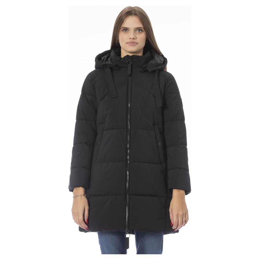 Baldinini Trend Black Polyester Women Jacket Baldinini Trend Dark Slate Gray