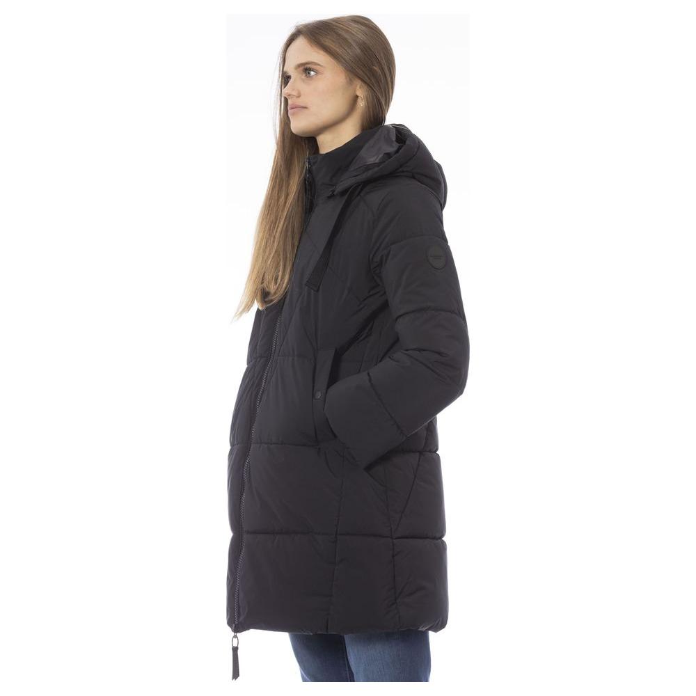 Baldinini Trend Black Polyester Women Jacket Baldinini Trend Dark Slate Gray