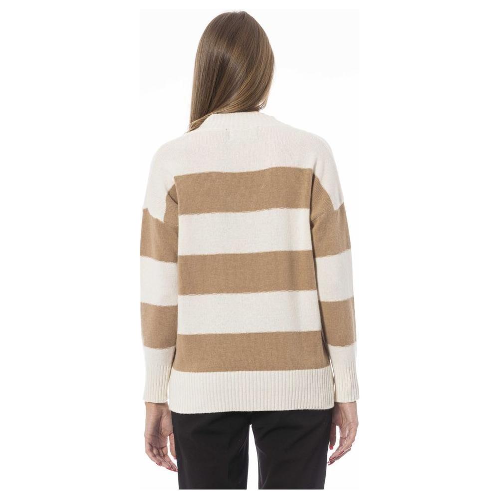 Baldinini Trend Beige Wool Women Sweater Baldinini Trend Light Gray