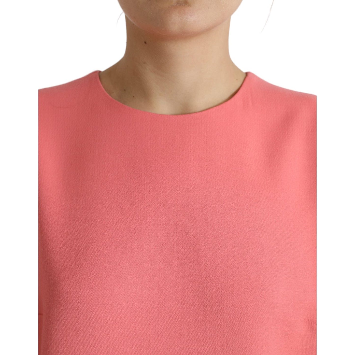 Dolce & Gabbana Chic Pink Sleeveless Shift Mini Dress Dolce & Gabbana Light Coral