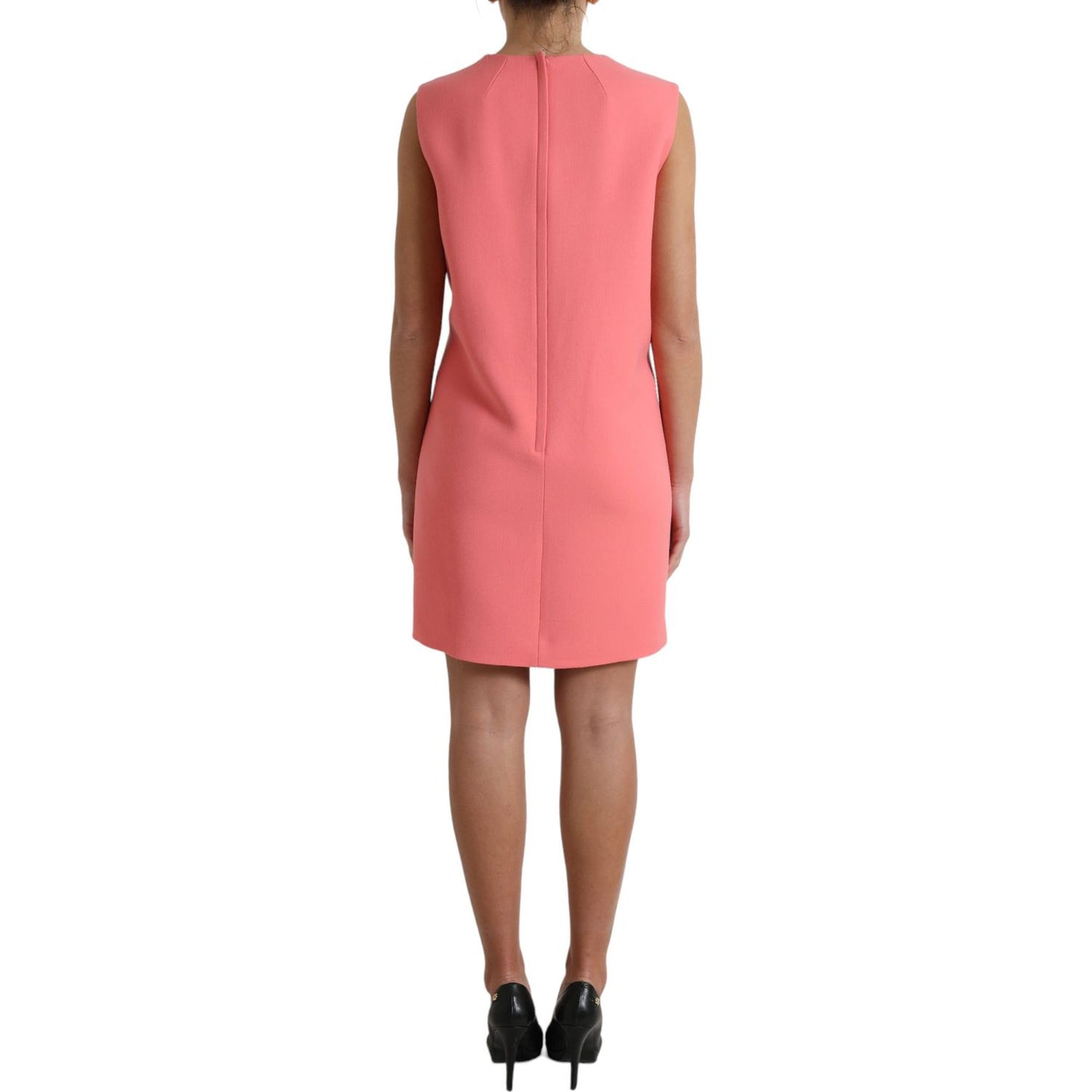 Dolce & Gabbana Chic Pink Sleeveless Shift Mini Dress Dolce & Gabbana Pale Violet Red