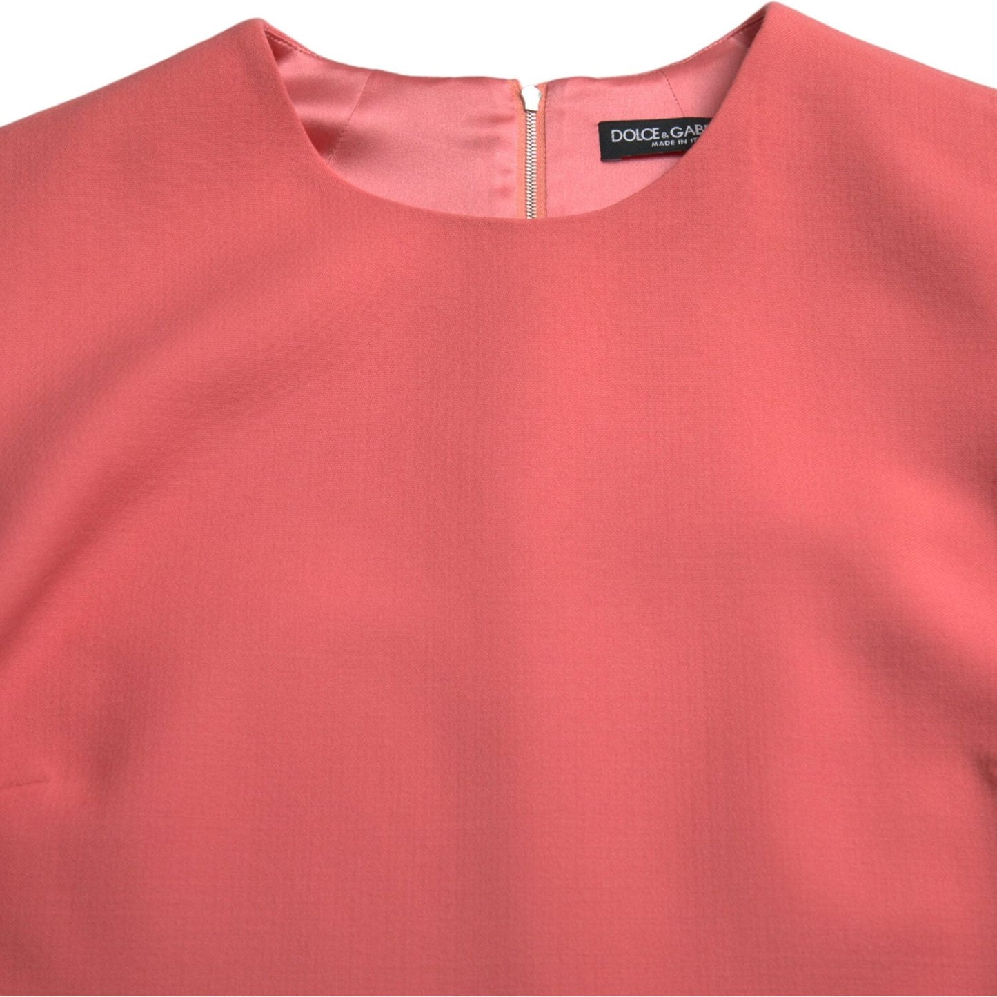 Dolce & Gabbana Chic Pink Sleeveless Shift Mini Dress Dolce & Gabbana Salmon