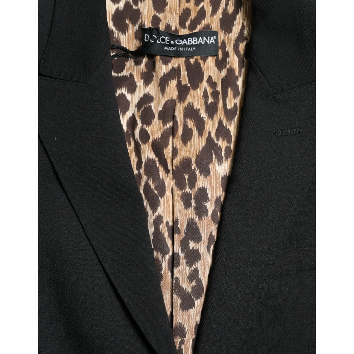 Dolce & Gabbana Chic Wool Blend Peak Lapel Blazer Dolce & Gabbana Black