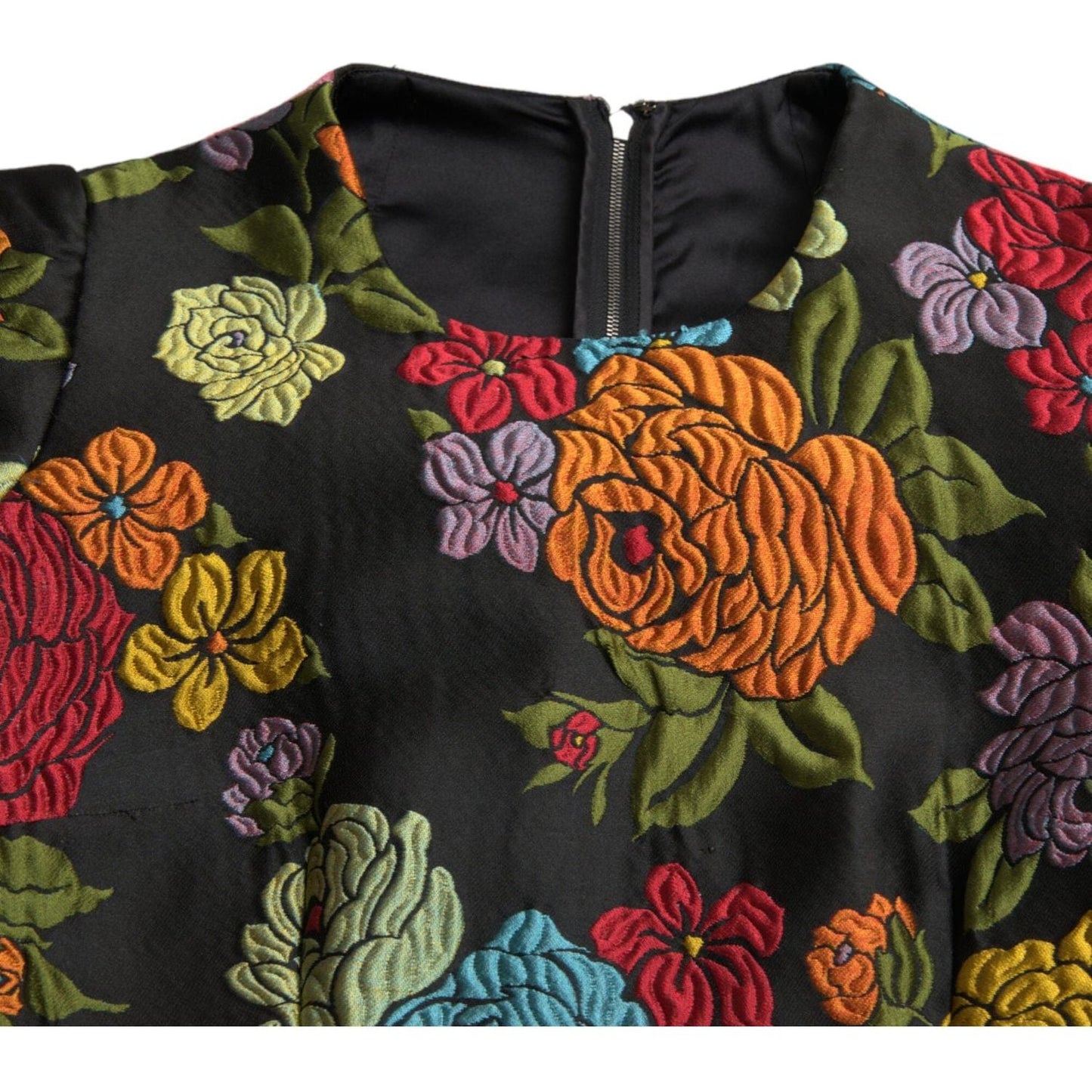 Dolce & Gabbana Elegant Floral Embroidered Pencil Dress Dolce & Gabbana Dark Slate Gray