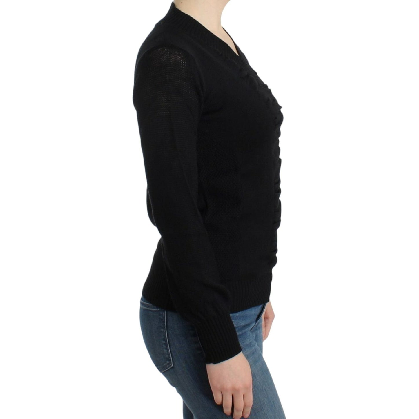 Costume National Elegant V-Neck Lightweight Sweater Costume National Black