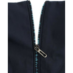 Costume National Chic Blue V-Neck Knee-Length Dress Costume National Dark Slate Gray