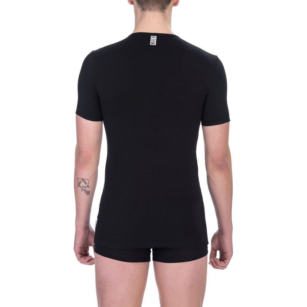Bikkembergs Black Cotton Men T-Shirt Bikkembergs Black