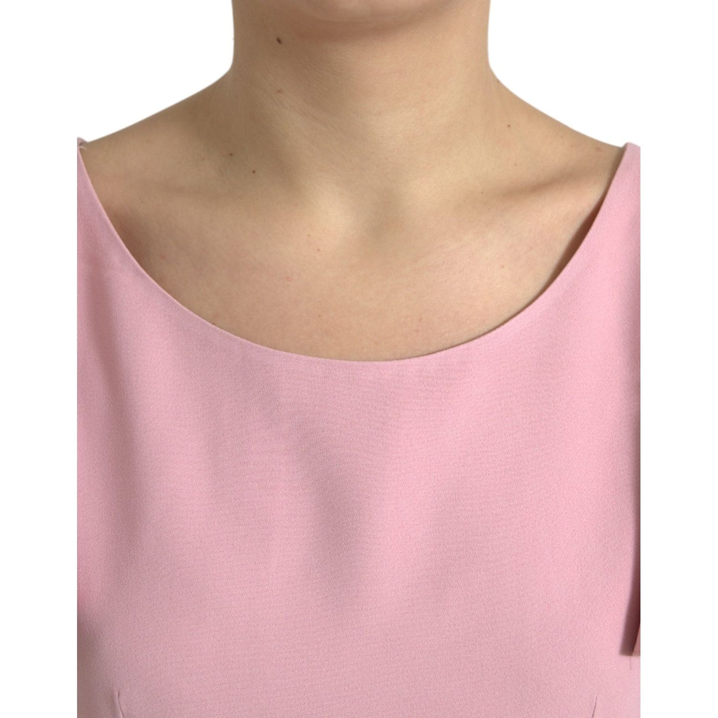 Dolce & Gabbana Chic Pink Bell Sleeve Top Dolce & Gabbana Tan