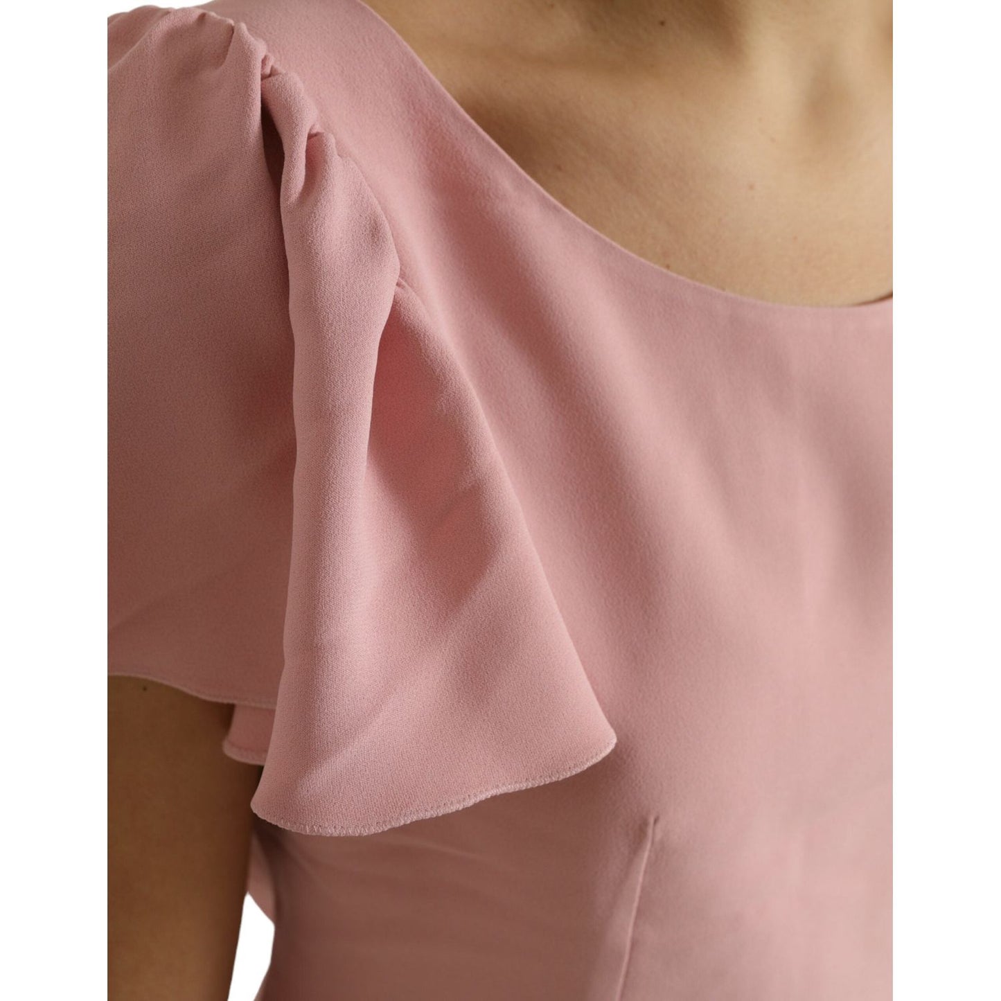 Dolce & Gabbana Chic Pink Bell Sleeve Top Dolce & Gabbana Rosy Brown