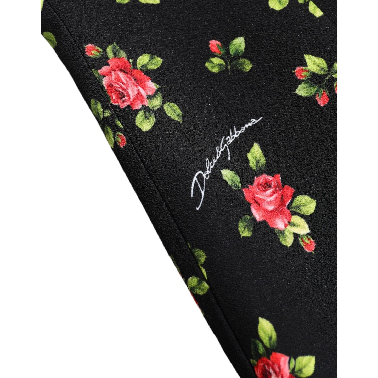 Dolce & Gabbana Elegant Floral Silk Blend Top Dolce & Gabbana Black