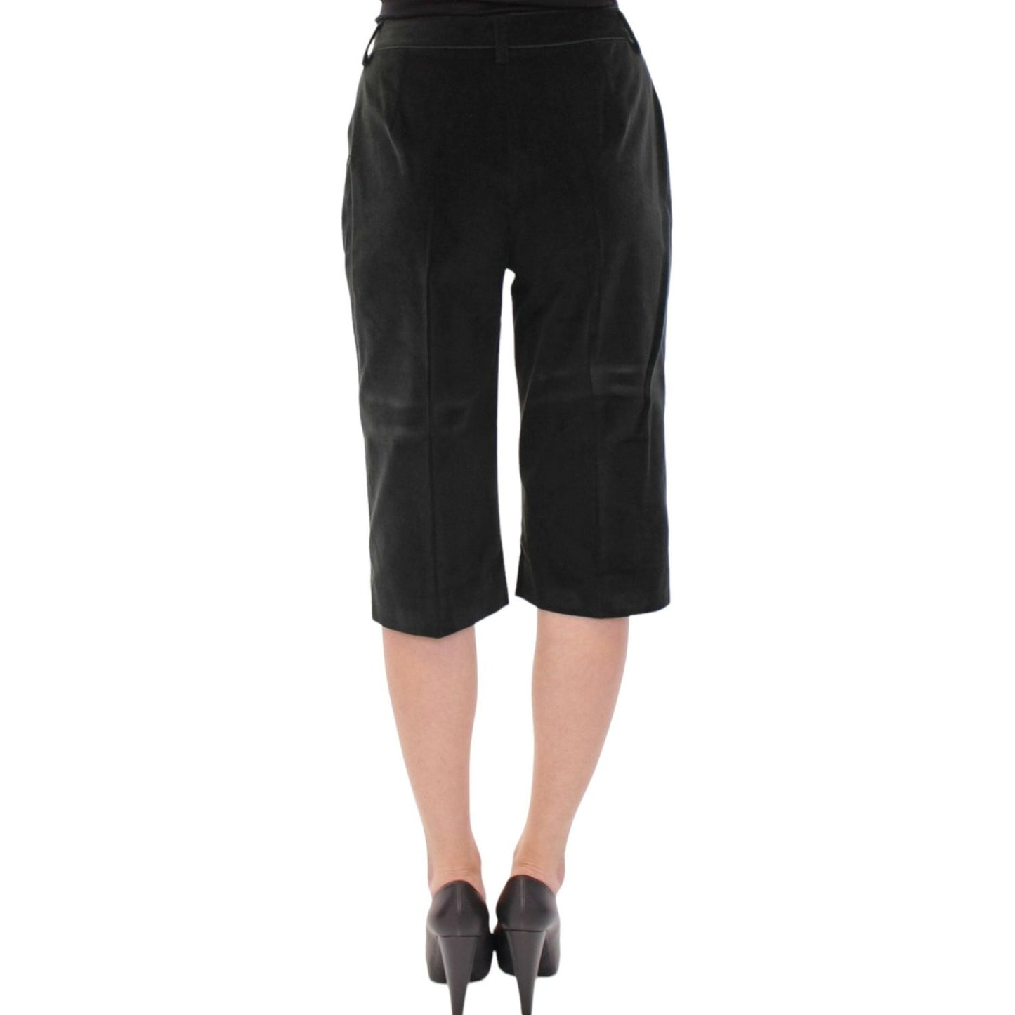 Dolce & Gabbana Elegant Designer Black Shorts Dolce & Gabbana Tan