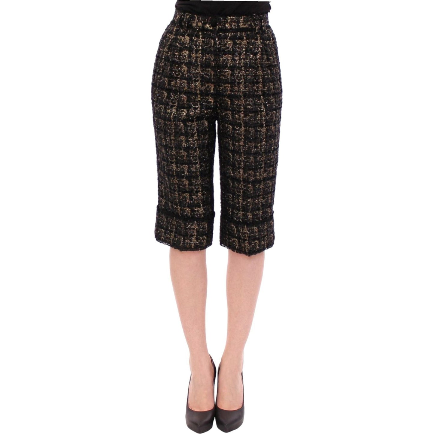 Dolce & Gabbana Elegant Designer Woven Shorts Dolce & Gabbana Tan