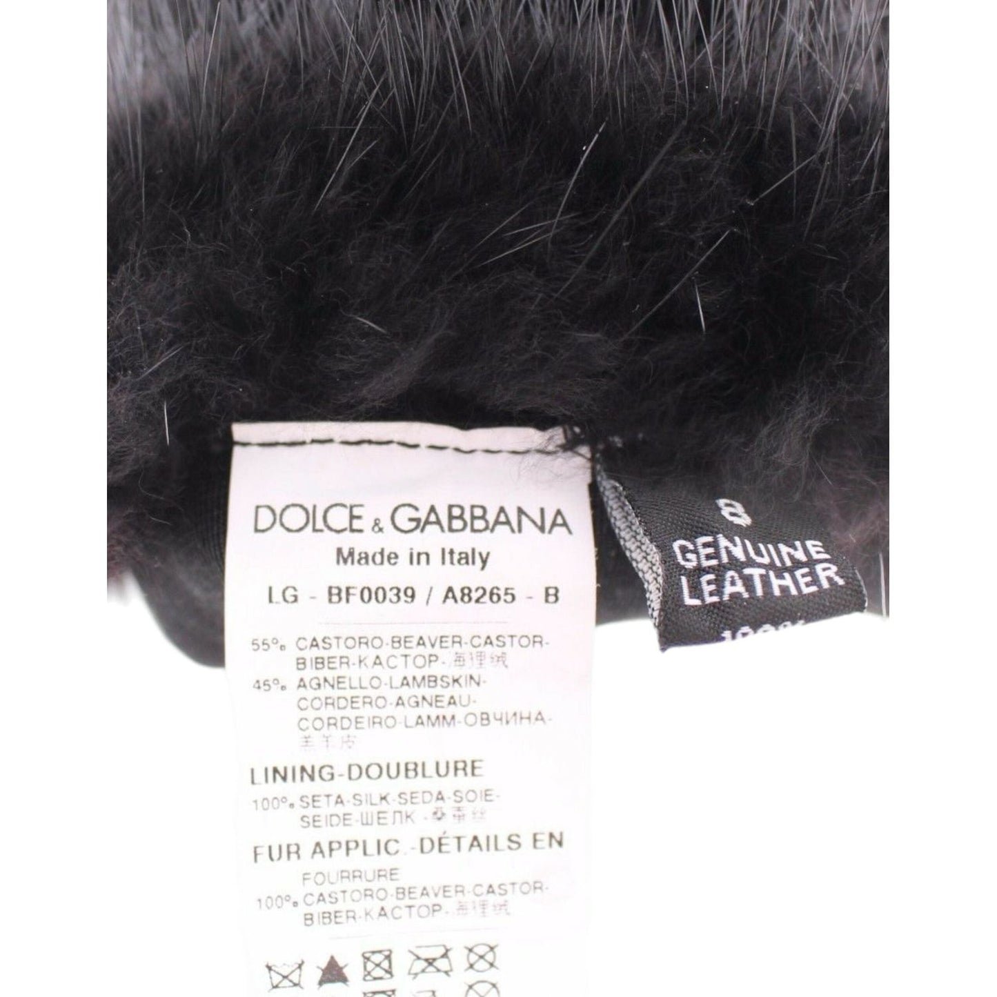 Dolce & Gabbana Elegant Elbow Length Leather Gloves Dolce & Gabbana Lavender