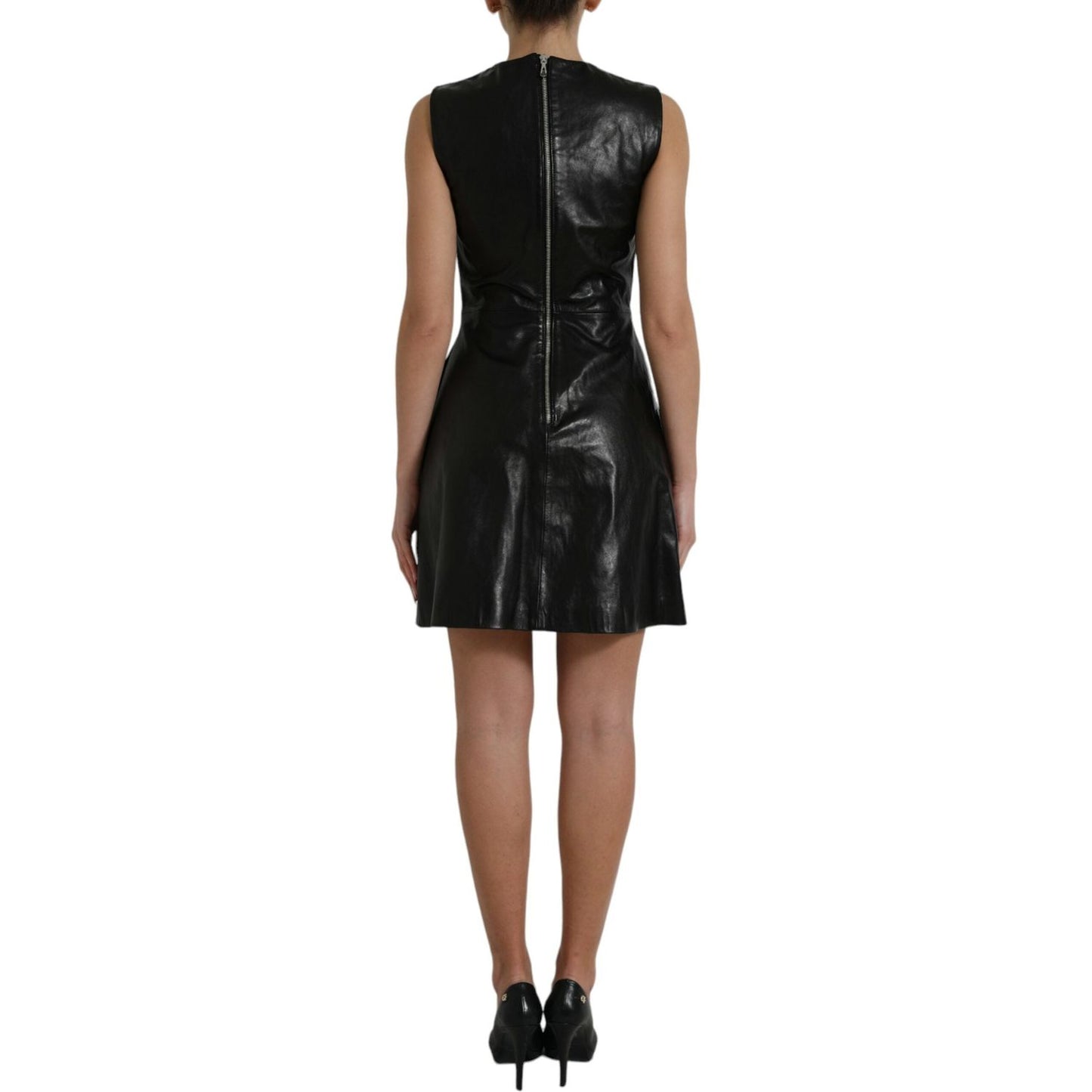 Valentino Elegant Black A-Line Mini Dress Valentino Rosy Brown