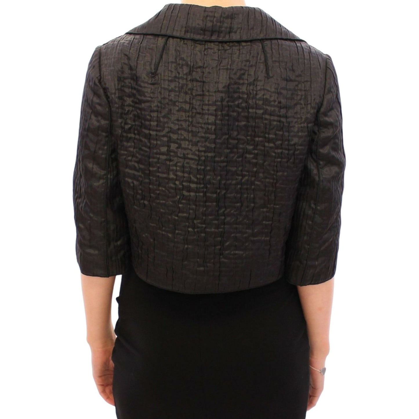 Dolce & Gabbana Elegant Black Bolero Shrug Jacket Dolce & Gabbana Dark Slate Gray