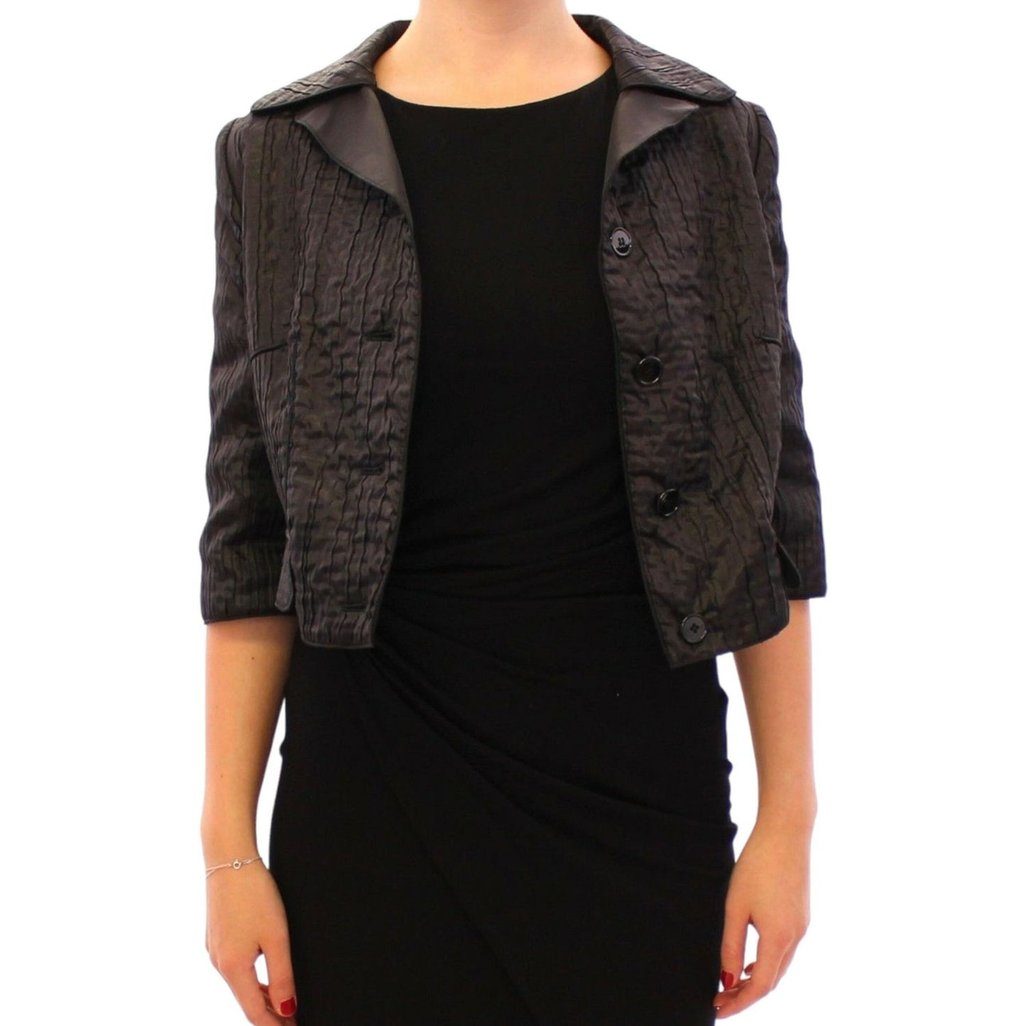 Dolce & Gabbana Elegant Black Bolero Shrug Jacket Dolce & Gabbana Black