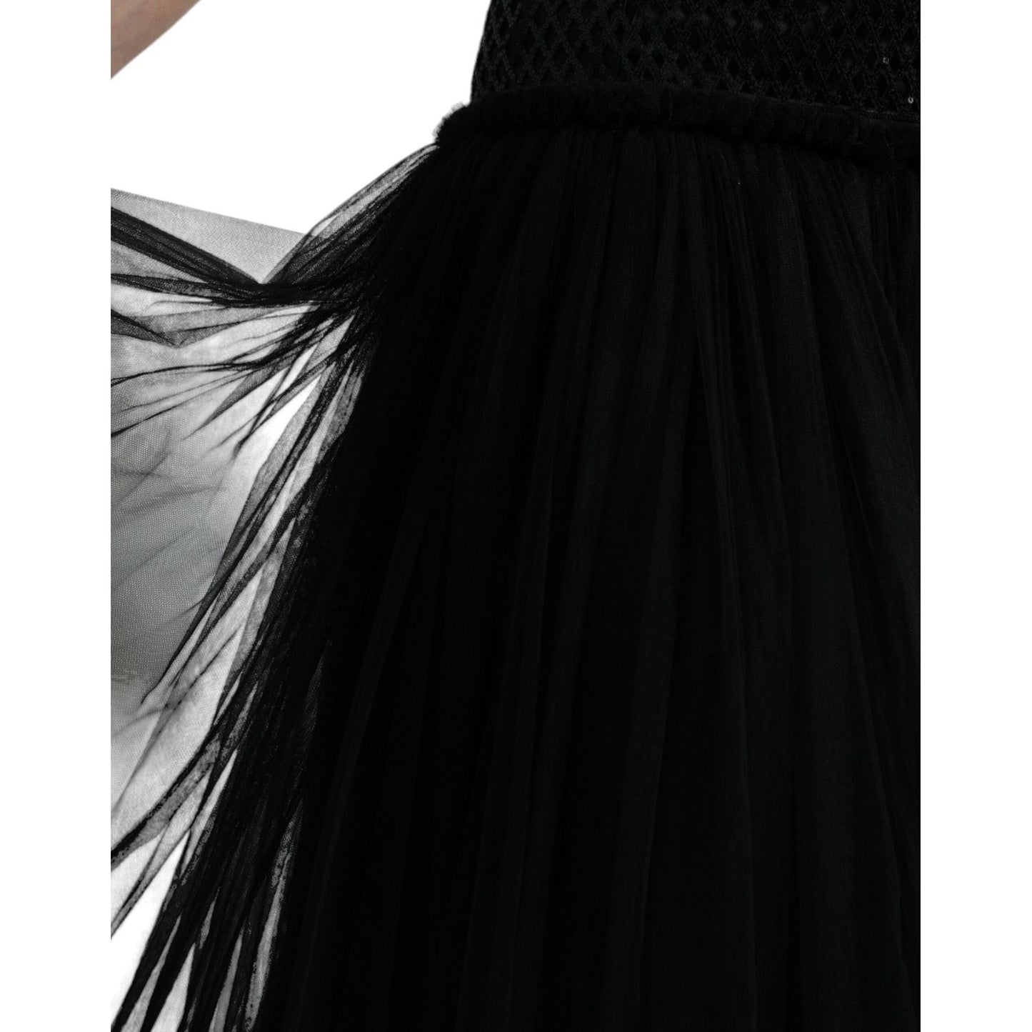 Dolce & Gabbana Elegant Black Sequined Evening Dress Dolce & Gabbana Black