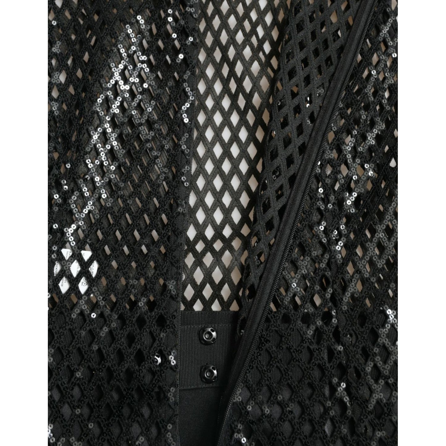 Dolce & Gabbana Elegant Black Sequined Evening Dress Dolce & Gabbana Black