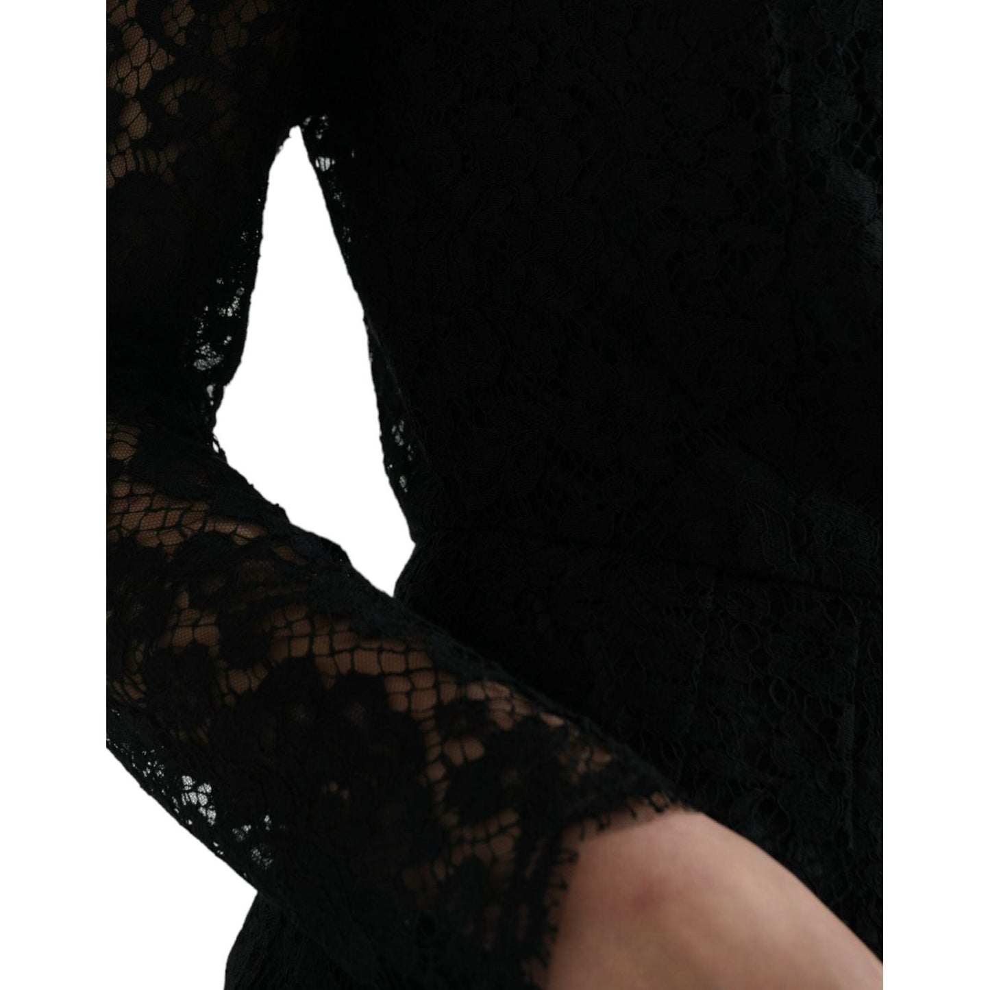 Dolce & Gabbana Elegant Crystal-Embellished Sheath Dress Dolce & Gabbana Black