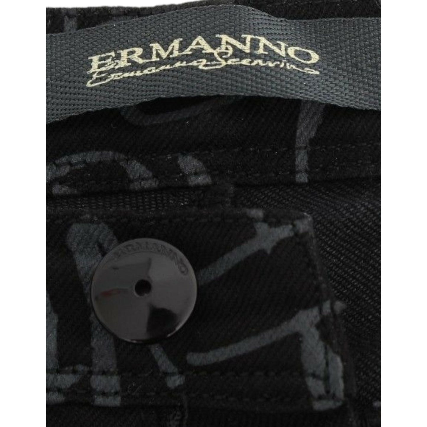 Ermanno Scervino Chic Black Skinny Statement Jeans Jeans & Pants Ermanno Scervino Black