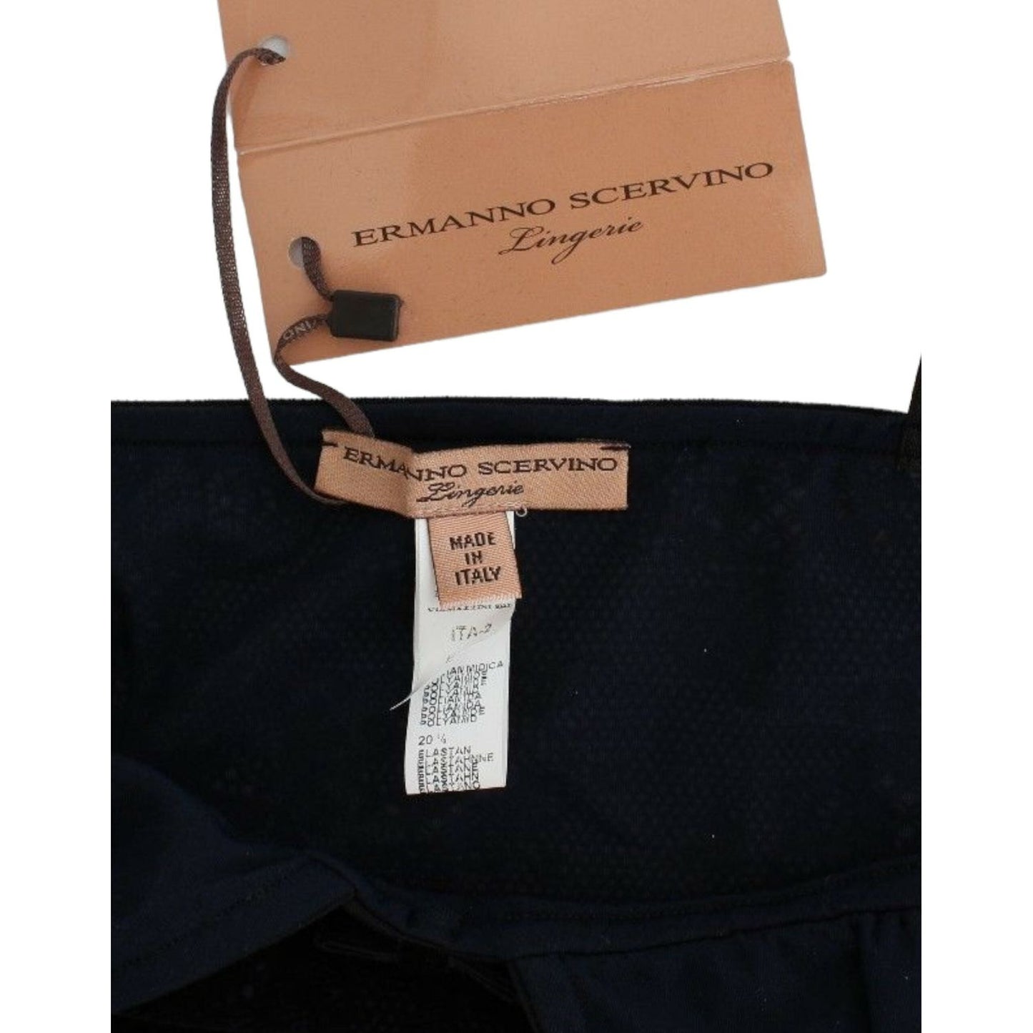 Ermanno Scervino Elegant Black Cami Lingerie Top Ermanno Scervino Black