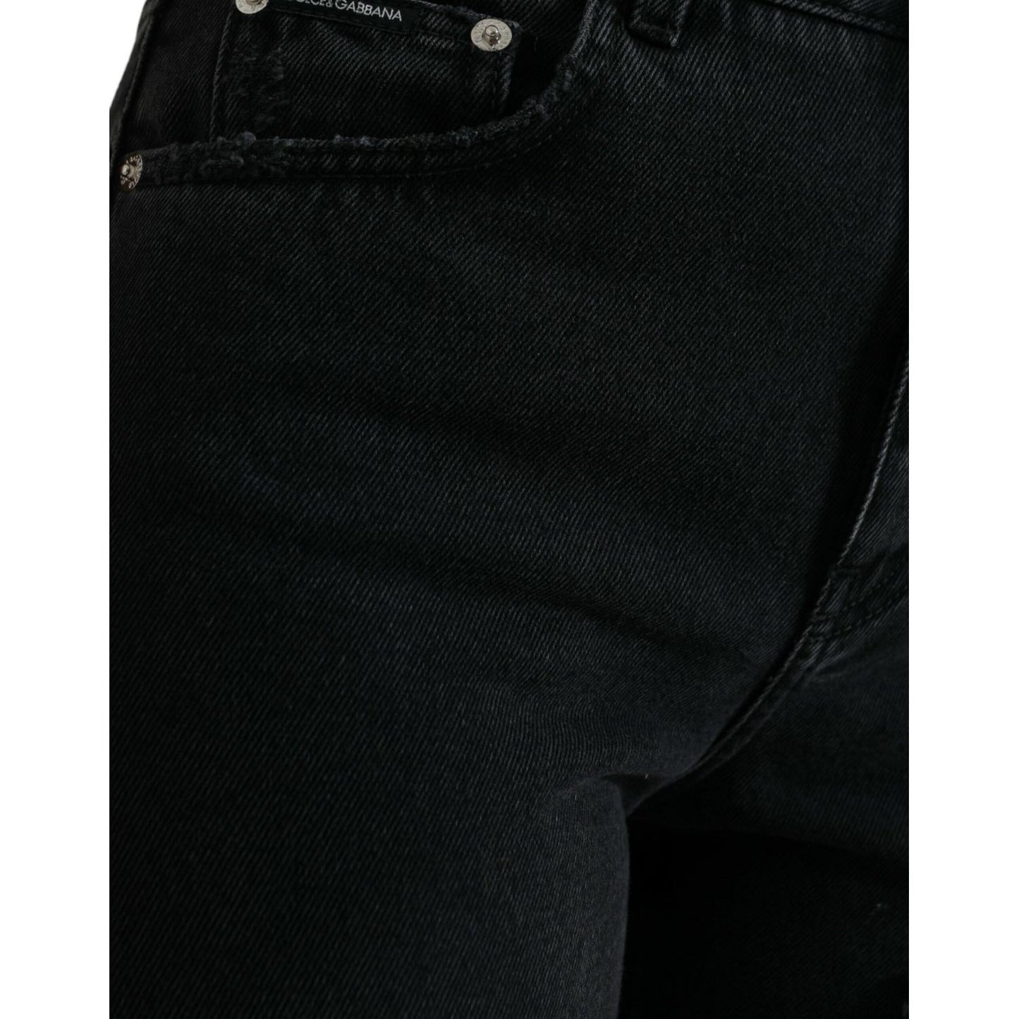 Dolce & Gabbana Elegant High-Waist Black Stretch Jeans Dolce & Gabbana Black