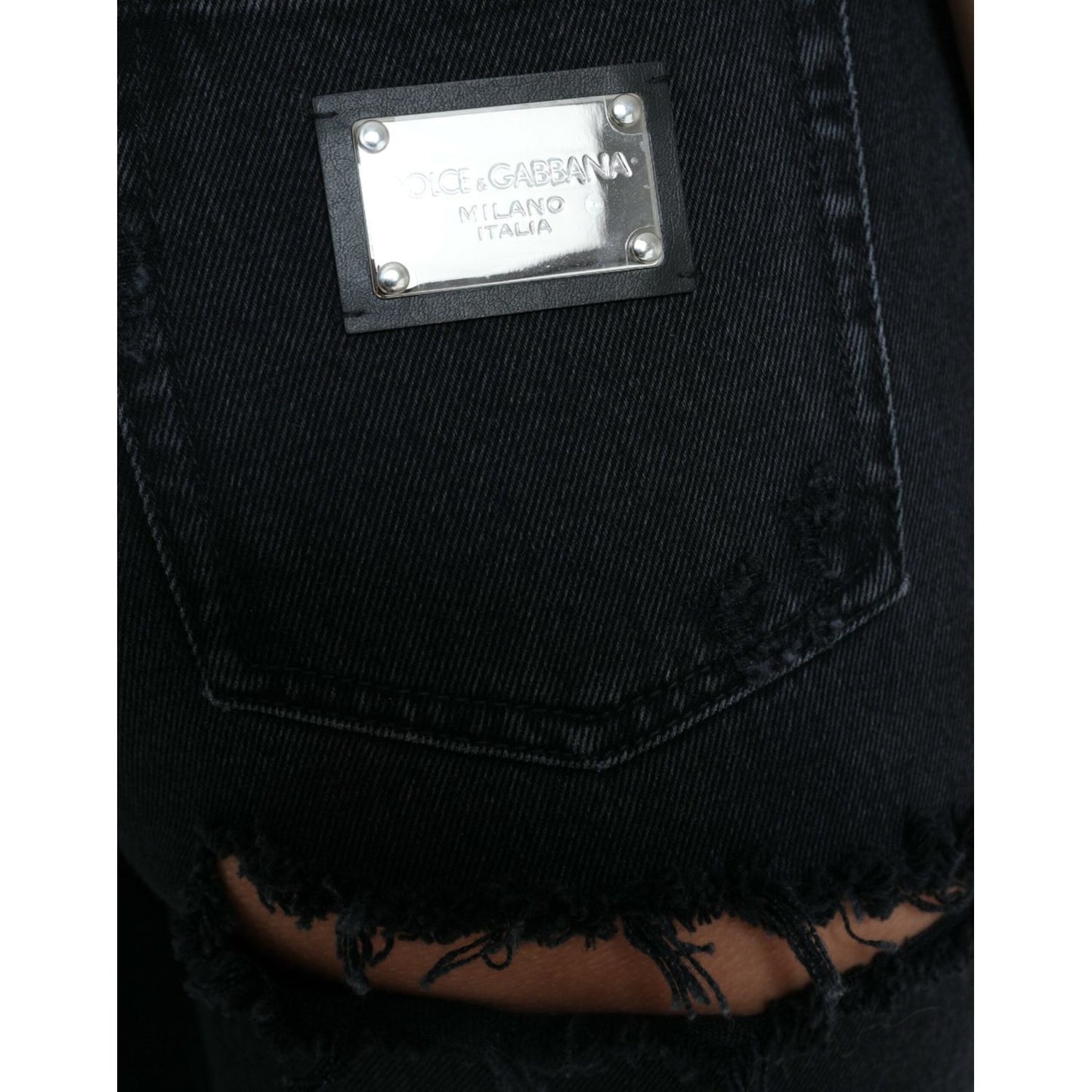Dolce & Gabbana Elegant High-Waist Black Stretch Jeans Dolce & Gabbana Black