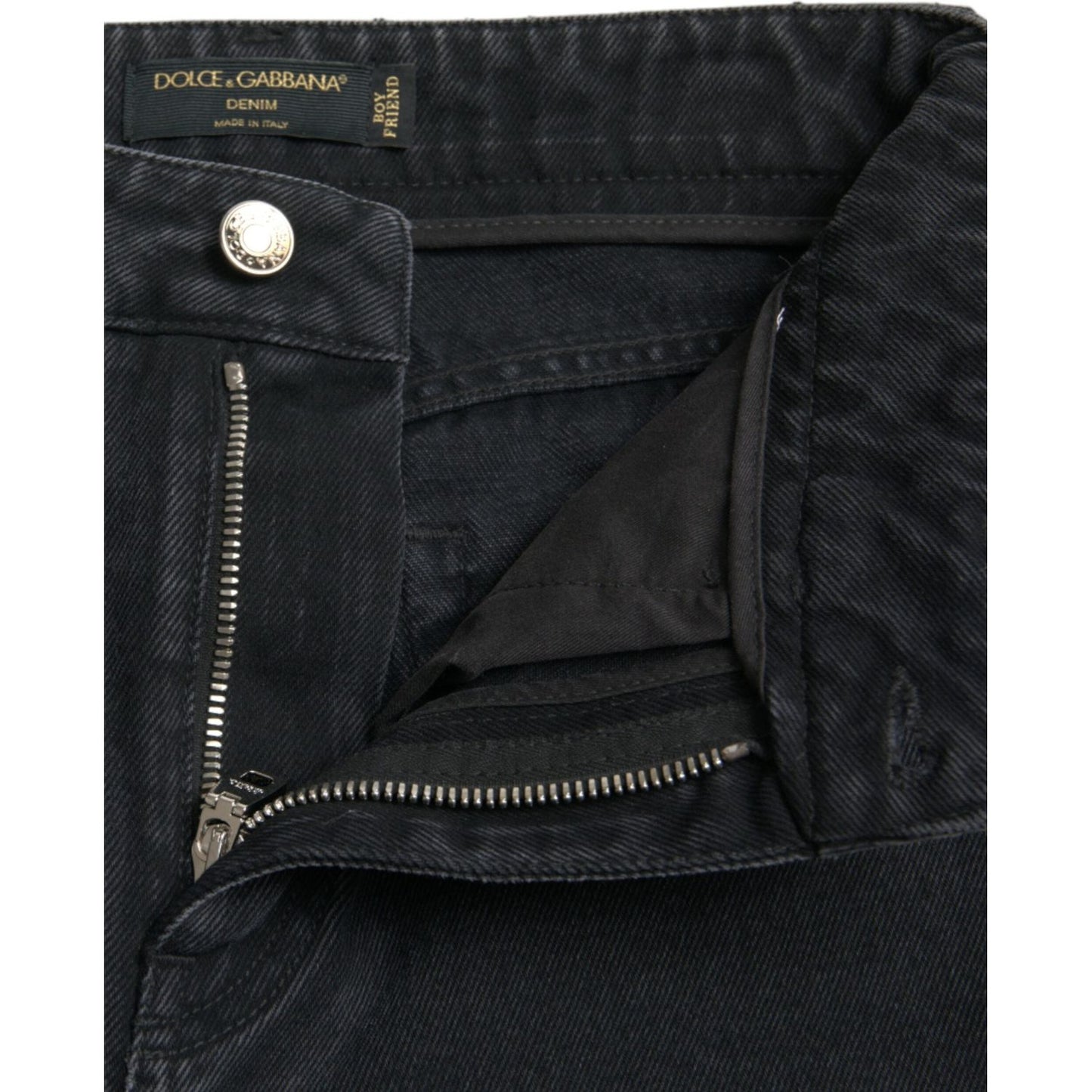 Dolce & Gabbana Elegant High-Waist Black Stretch Jeans Dolce & Gabbana Black