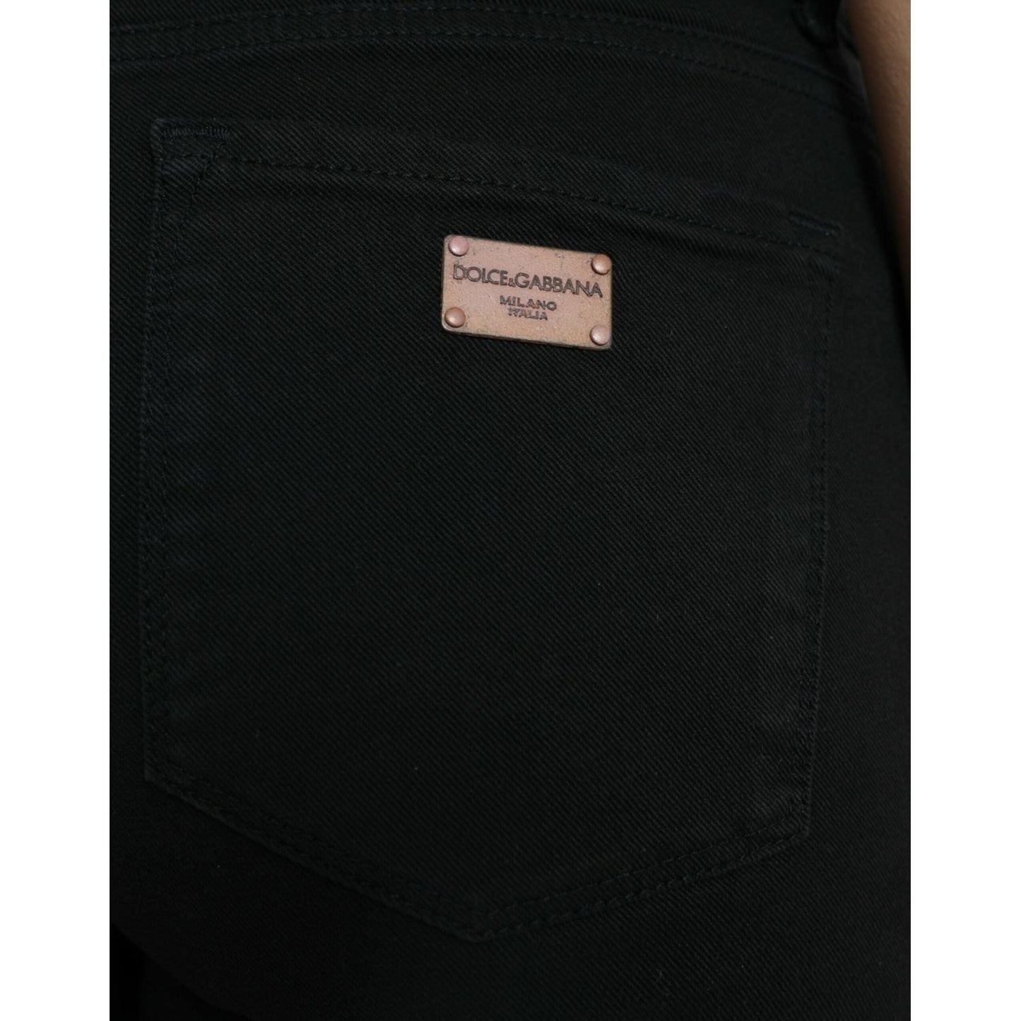 Dolce & Gabbana Chic Black Mid-Waist Stretch Jeans Dolce & Gabbana Black