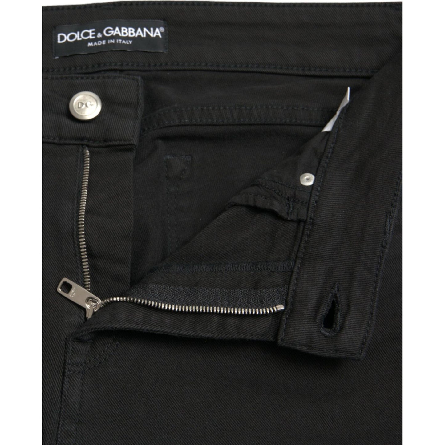 Dolce & Gabbana Chic Black Mid-Waist Stretch Jeans Dolce & Gabbana Black